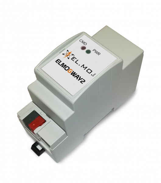 ELMO ELMOGWAY2 Gateway compatto per interfacciamento di centrali antintrusione e antincendio . a sistemi di domotica MODBUS, KNX e SCS