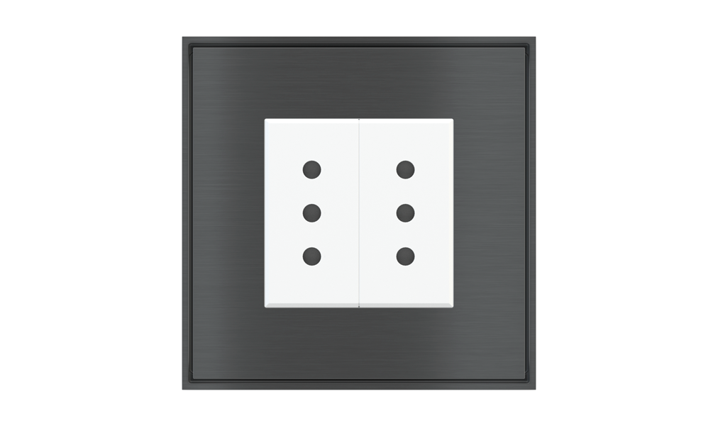 EKINEX Placche e cornici quadrate per componenti di serie civile (modulo 45x45 mm)