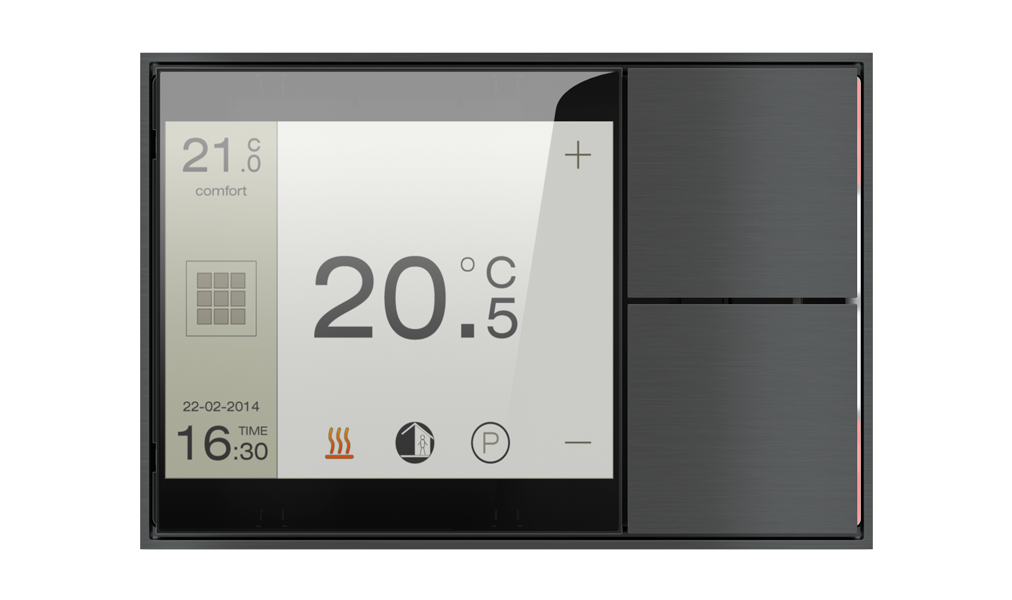 EKINEX Display Touch&See con pulsante 2 canali