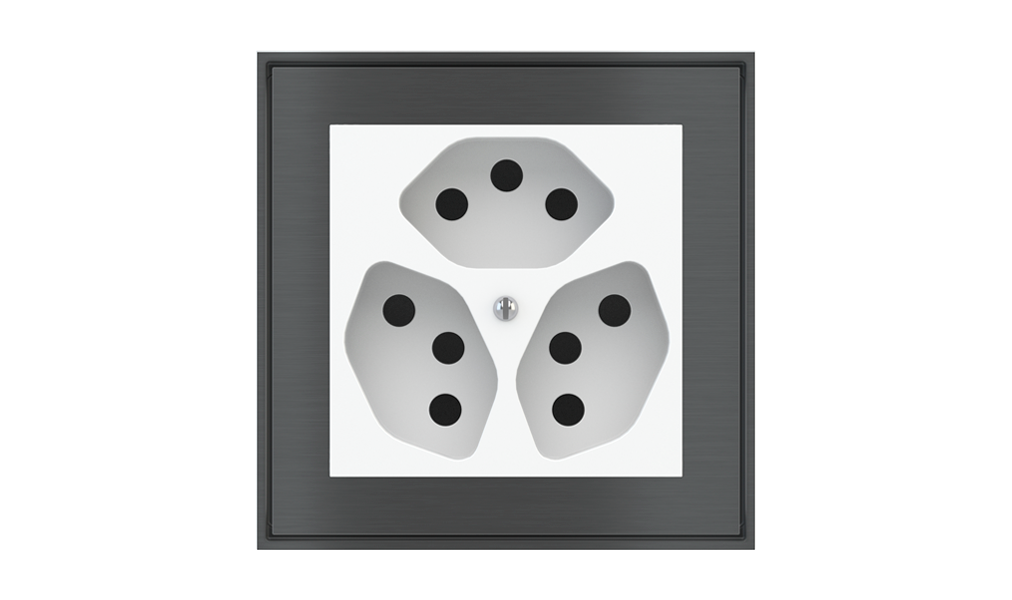 EKINEX Placche e cornici quadrate per componenti di serie civile (modulo 60x60 mm)