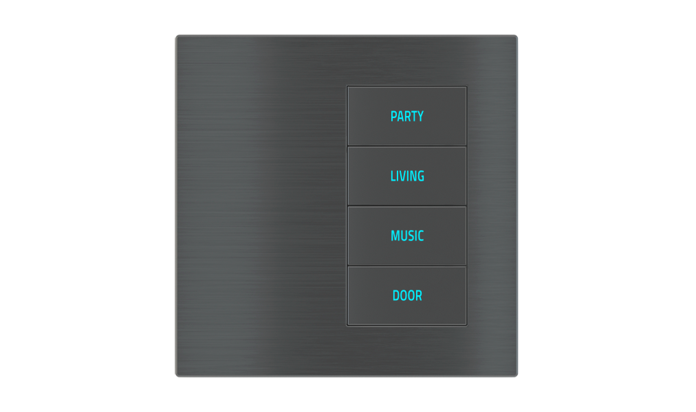 EKINEX Pulsante 4 tasti con testi/simboli retroilluminati e sensore di prossimità (versione destra)