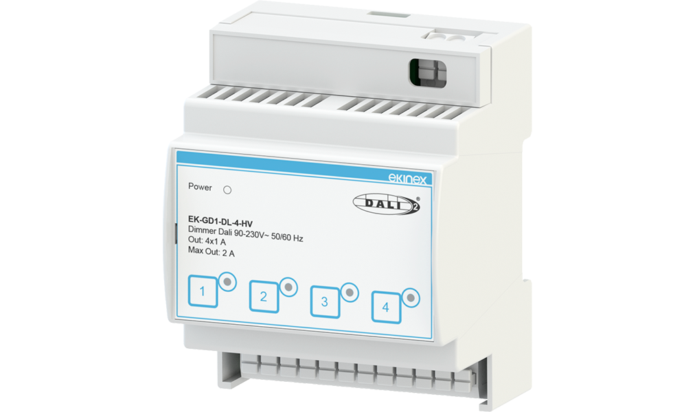 EKINEX Dimmer DALI 90-230V~50/60Hz 4 canali
