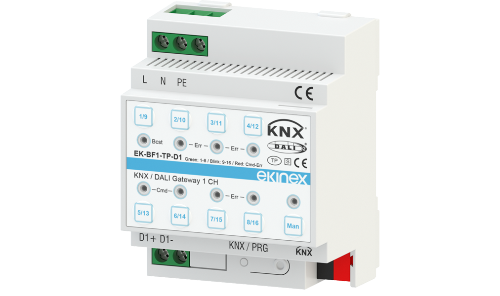 EKINEX Gateway KNX / DALI 1 o 2 canali