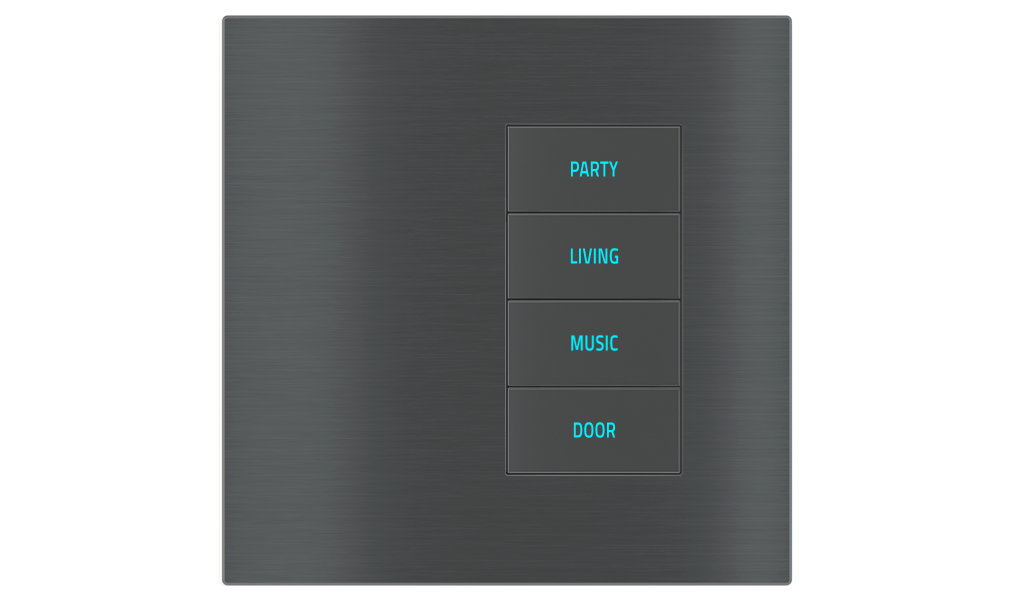 EKINEX EK-E2E-TP-4R Pulsantiera 4 tasti a destra con testo retroilluminato e sensore di prossimità