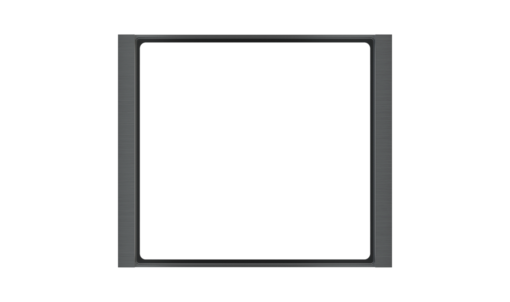 EKINEX EK-FLQ-GBU Cornice FF Flank quadrata (94x80) Metallo Carbon