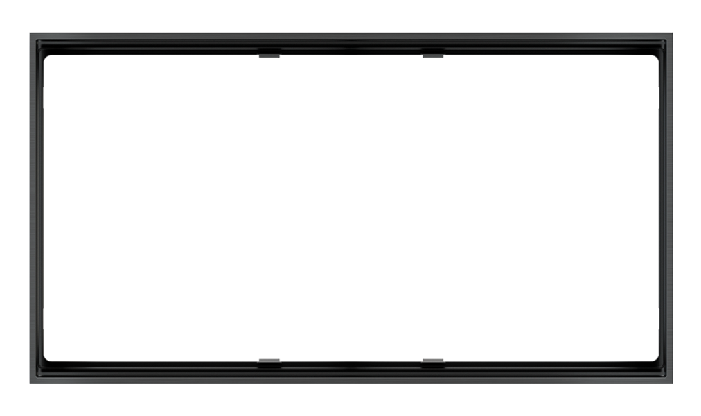 EKINEX EK-FO2-GBU Cornice FF Form rettangolare (86x157) 2 Finestre Metallo Carbon