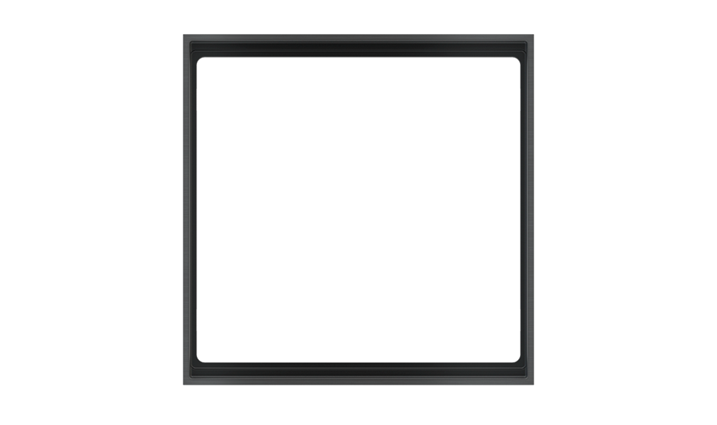 EKINEX EK-FOQ-GBU Cornice FF Form quadrata (86X86) Metallo Carbon