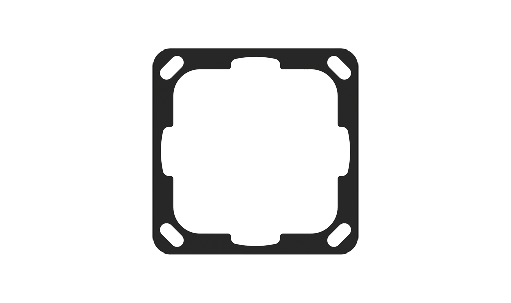 EKINEX EK-TFC-1 Supporto di montaggio quadrato per dispositivi non forniti da Ekinex