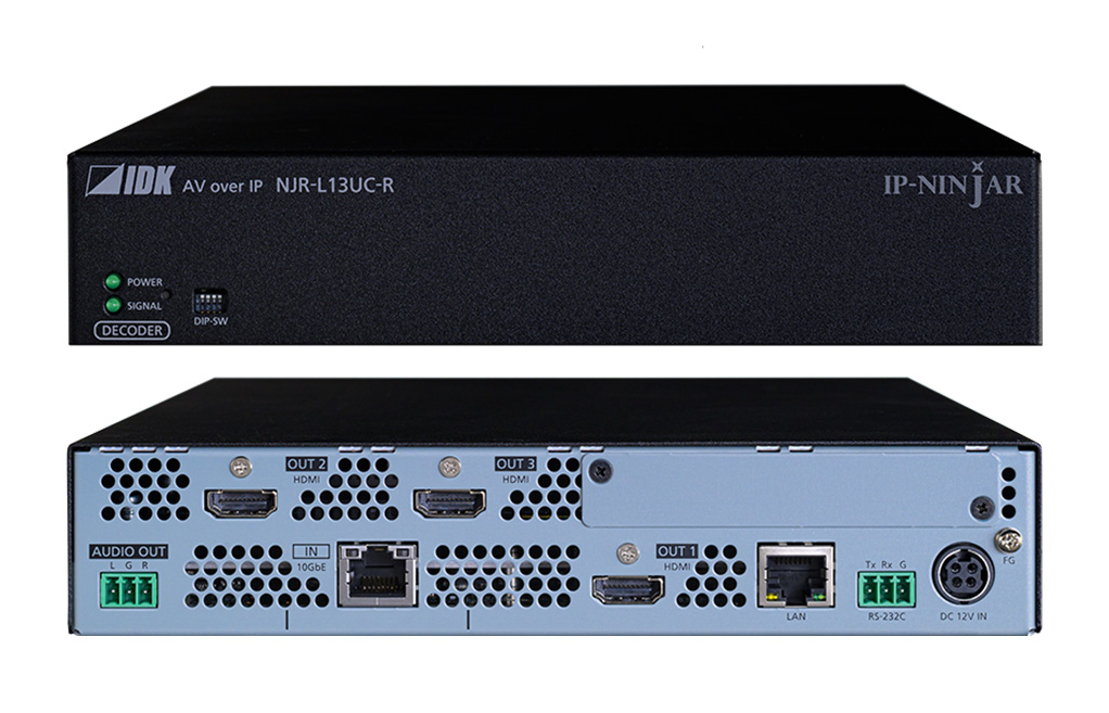 IDKAV IDK NJR-L13UC-R Ricevitore SDVoE, 1In CAT 10 GbE, 3Out HDMI 4K