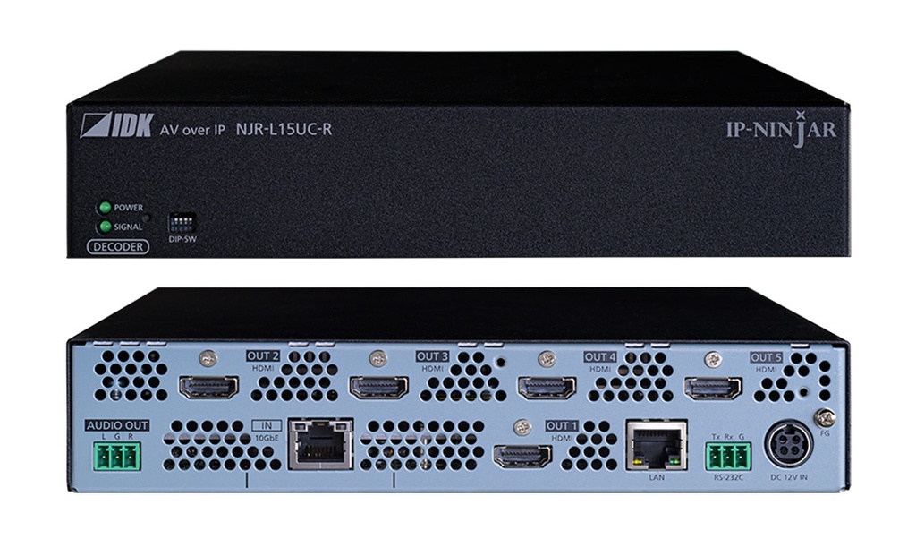 IDKAV IDK NJR-L15UC-R Ricevitore SDVoE 1In CAT 10 GbE, 5Out HDMI 4K