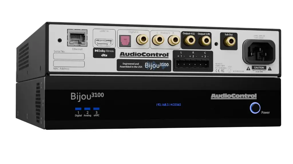 AUDIOCONTROL ACP-BIJOU-5100 Amplificatore eARC 5.1 con GaN e Dante integrati