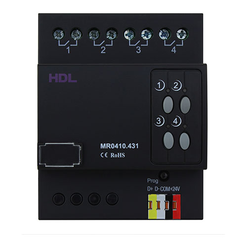 HDL MR0410.431 Attuatore barra DIN  4CH 10A