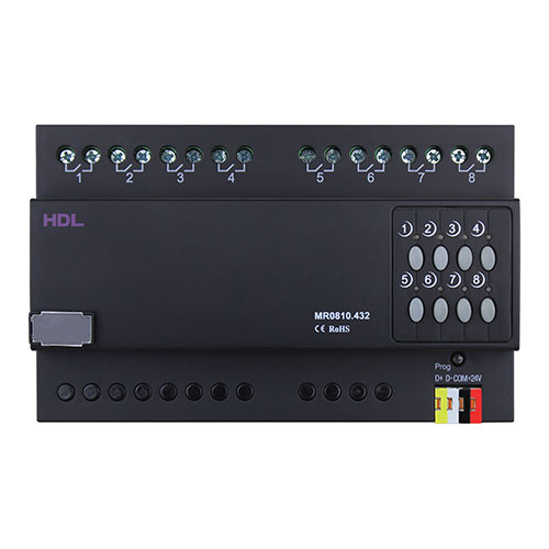 HDL MR0810.432 Attuatore barra DIN  8CH 10A