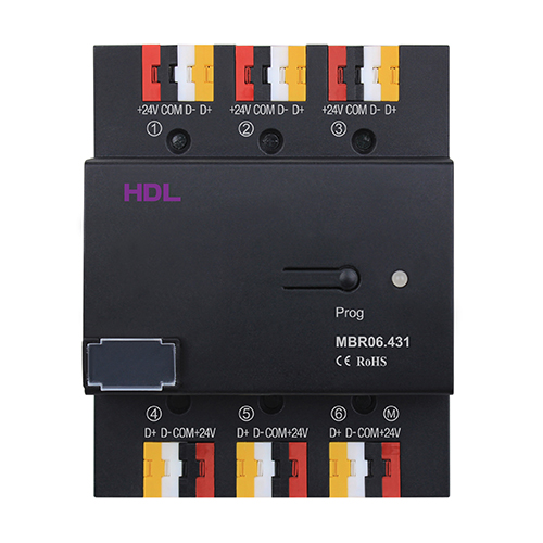 HDL MBR06.431 Switch barra DIN Buspro a 6 porte per espansione dispositivi