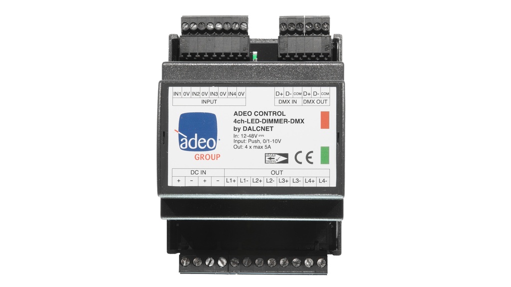 ADEO CONTROL 4ch-LED-DIMMER-DMX Dimmer DMX in tensione costante 4ch