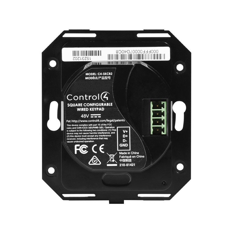 CONTROL4 C4-SKCB2-N Tastiera configurabile Square RS-485
