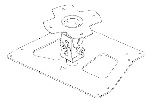 EUROMET 26734 ARAKNO + PIASTRA WHITE Supporto soffitto micrometrico per proiettori Panasonic PT-MZ20