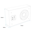 GALLO ACOUSTICS GPS150W Profile Sub 150 W bianco satinato