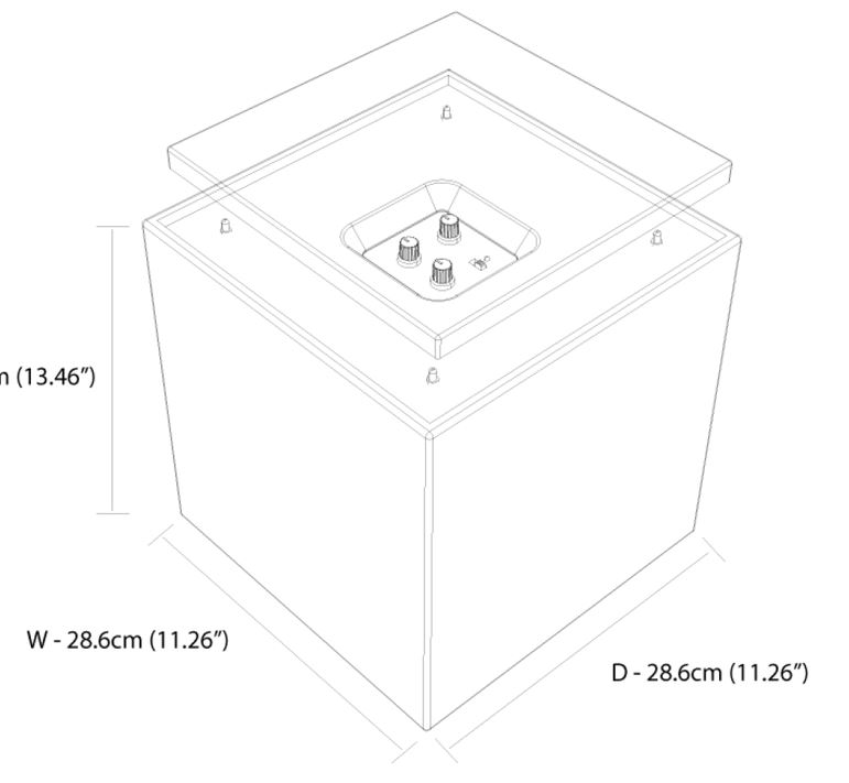 GALLO ACOUSTICS GRS8W Room Sub 8 200 W bianco satinato