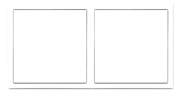 HDL MP2H-EC/TILE.48-P-IW Frame per Tile 2 placche pla ivory-white