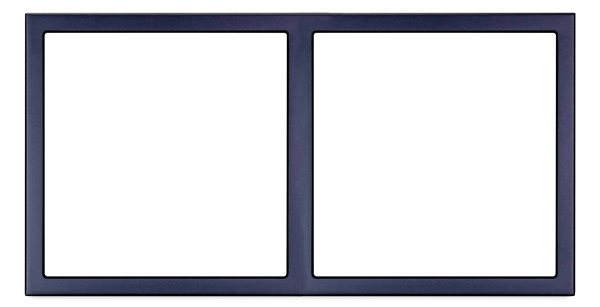 HDL MP2H-EC/TILE.48-P-AG Frame per Tile 2 placche pla ash-gray