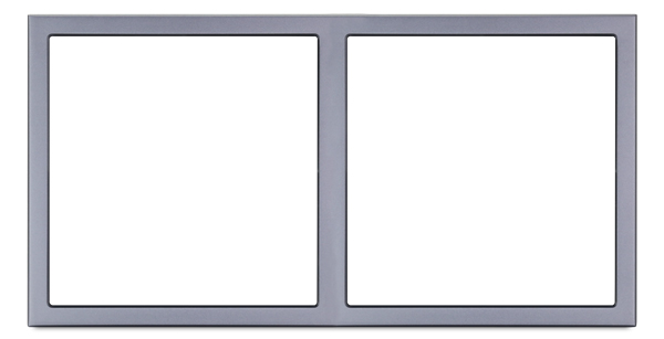 HDL MP2H-EC/TILE.48-M-SG Frame per Tile 2 placche met space-gray