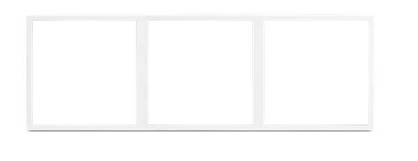 HDL MP3H-EC/TILE.48-P-IW Frame per Tile 3 placche pla ivory-white