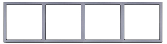 HDL MP4H-EC/TILE.48-M-SG Frame per Tile 4 placche met space-gray