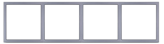 HDL MP4H-EC/TILE.48-P-SG Frame per tastiera Tile 4 placche, grigio siderale