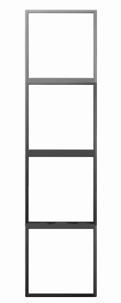 HDL -MP4V-EC/TILE.48-SG Frame per pannello a 4 posti serie Tile, grigio siderale