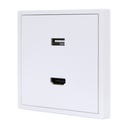 HDL MP1-USB-HDMI-IW Presa USB/HDMI serie Tile ivory-white