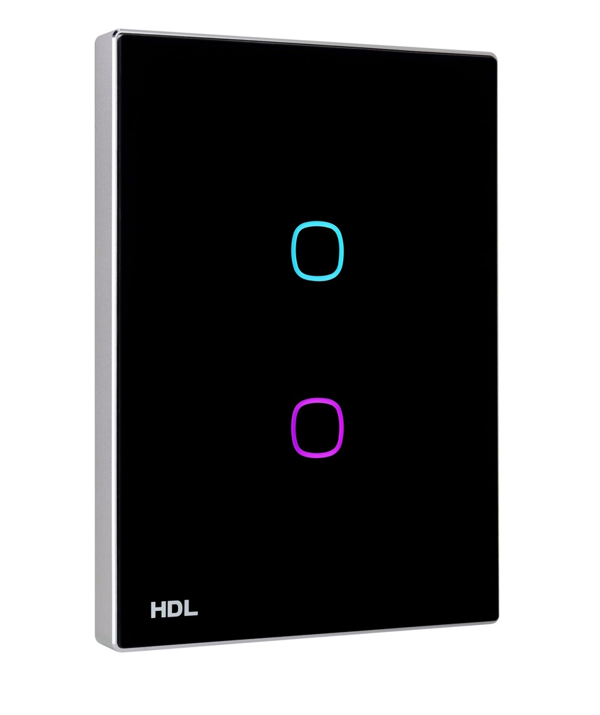 HDL M/TBP2.1-A2-46-US-BL Tastiera iTouch US 2 puls. nero