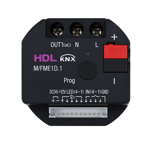 HDL M/FME1D.1 Dimmer incasso 1CH 1A e 4CH input
