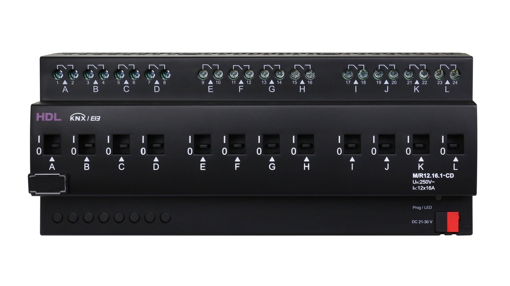 HDL M/R12.16.1-CD Attuatore EM 12CH 16A DIN