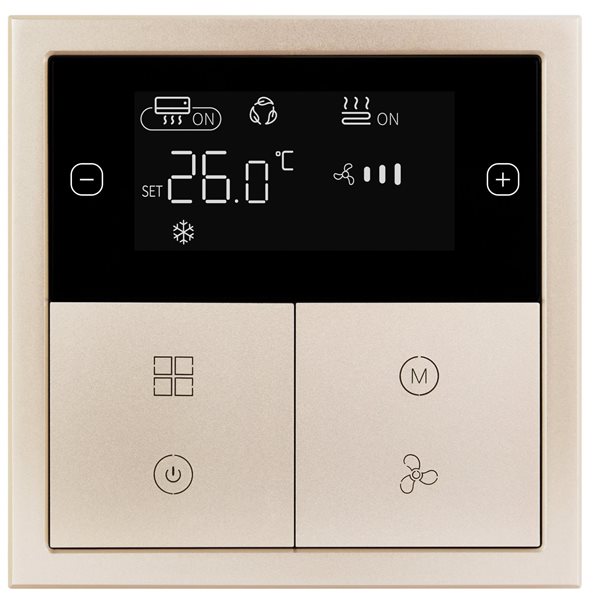 HDL M/PTOL6.1-CG Termostato OLED serie Tile, oro, frame in metallo