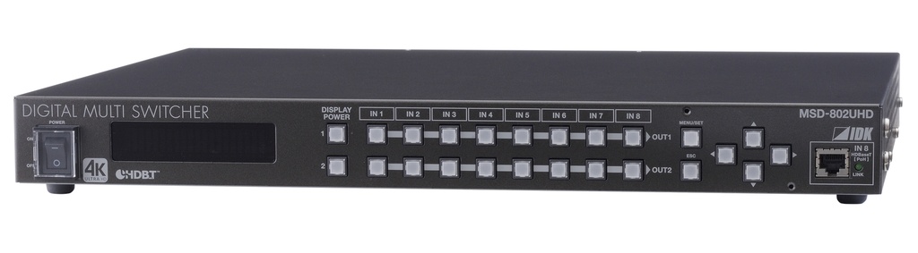 IDKAV IDK MSD-802UHD Switcher 2 scaler seamless 4K, 8 IN/2 OUT