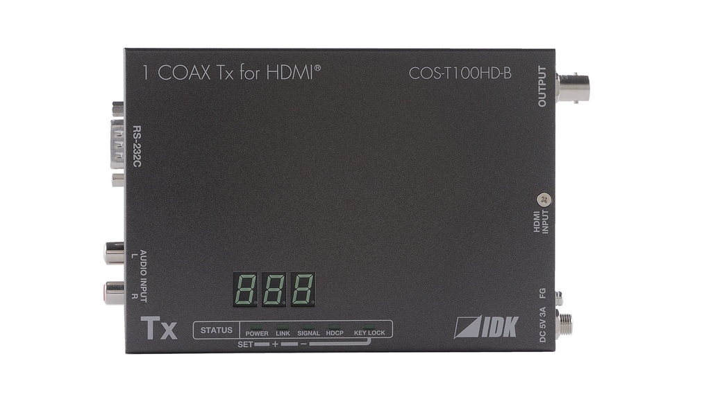 IDKAV IDK COS-T100HD-B Trasmettitore coax segnali DVI e HDMI 2K@60 HDCP1.4