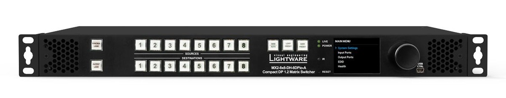 LIGHTWARE MX2-8x8-DH-8DPio-A
