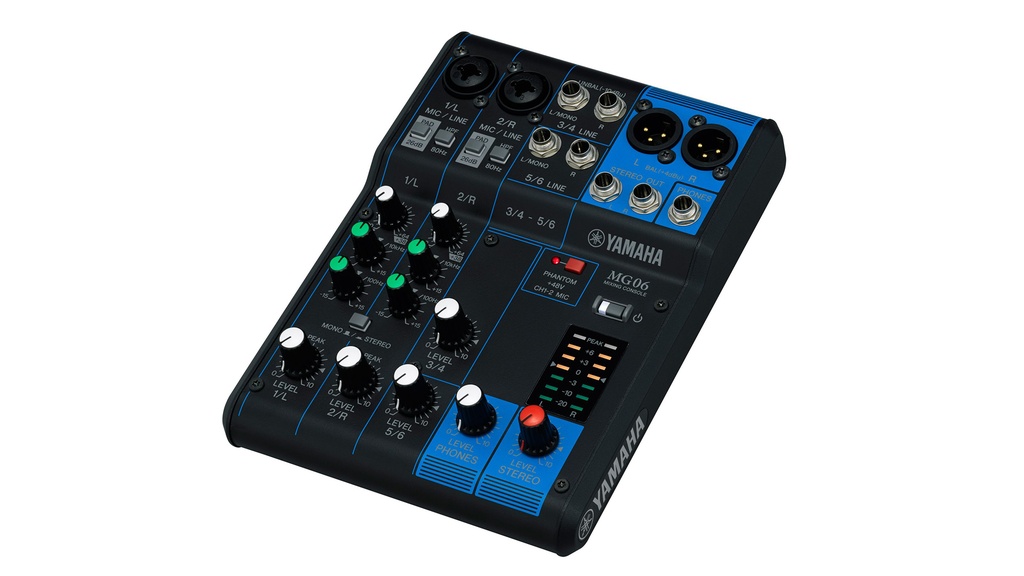 YAMAHA MG06 Mixer base a 6 ch, 2 mono + 2 stereo