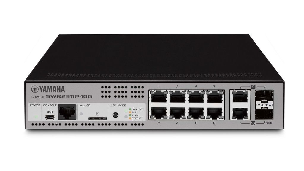 YAMAHA SWR2311P10G Switch managed 10 porte di cui 8  PoE+
