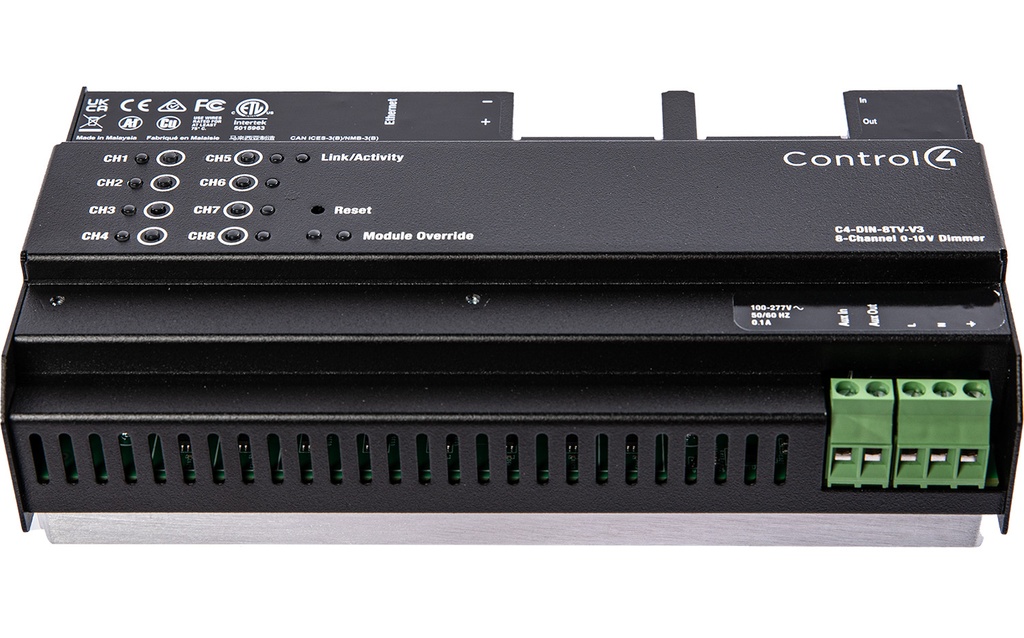 CONTROL4 C4-DIN-8TV-V3 Modulo 0-10 V su barra DIN