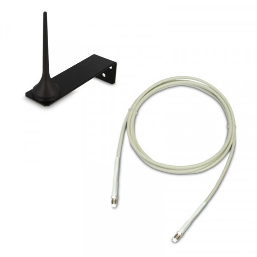 [GSMEXA2] ELMO GSMEXA2 Antenna per MDGSME, ETRGSM, INT9200, NET832, NET9, PREGIO e PROXIMA con cavo da 2 m. Utilizzabile in abbinata con l’antenna fornita di serie, ne permette l'installazione a 2 m dalla centrale o interfaccia GSM per favorire una migliore copertura