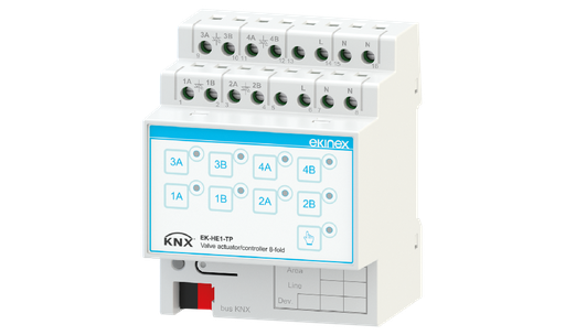[77EK-HE1-TP] EKINEX Attuatore / controllore 8 canali per azionamenti elettrotermici
