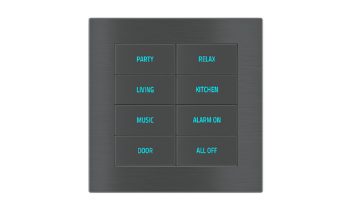 [235EK-E2E-TP-8] EKINEX Pulsante 8 tasti con testi/simboli retroilluminati e sensore di prossimità