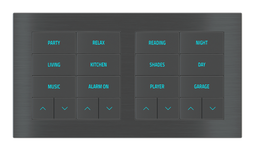 [289EK-E2E-TP-10 | EK-E2E-TP-10] EKINEX Pulsante 10 tasti con testi/simboli retroilluminati e sensore di prossimità per placca a 2 posti