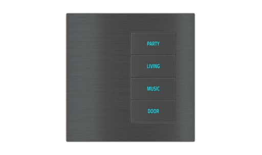 [337EK-E2E-TP-4R] EKINEX Pulsante 4 tasti con testi/simboli retroilluminati e sensore di prossimità (versione destra)