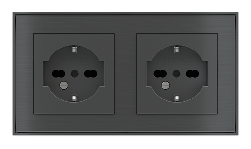 [349EK-PWS-IT | EK-PWS-IT] EKINEX Presa elettrica per placca a 2 posti (moduli 55x55 mm) - IT