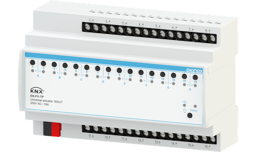 [692EK-FI1-TP] EKINEX Attuatore Universale 16 uscite KNX Serie ÆVO