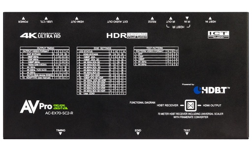 [THOM003544] AVPro Edge AC-EX70-SC2-R Ricevitore e scaler HDBaseT 70 m