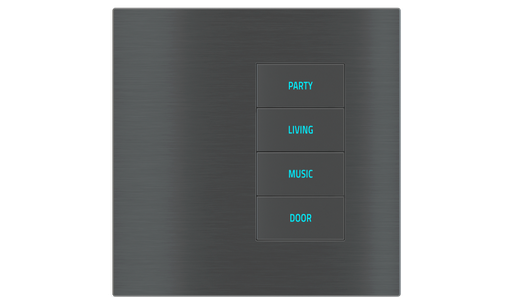 [EK-E2E-TP-4R] EKINEX EK-E2E-TP-4R Pulsantiera 4 tasti a destra con testo retroilluminato e sensore di prossimità